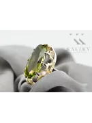 14k geltono aukso Geltonasis peridotas Žiedas Vintažiniai papuošalai vrc253y